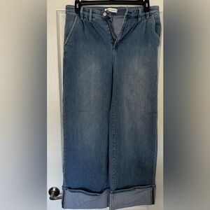 Flying Monkey cuffed wide leg Jeans.  Size 30.  Only worn once.
